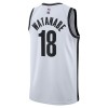 Dres Brooklyn Nets Yuta Watanabe 18 Nike 2022-23 Association Edition Bijela Swingman